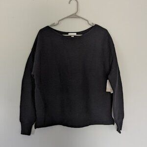 *NWT* 14th & Union - Black Scoop Sweater - Size Medium